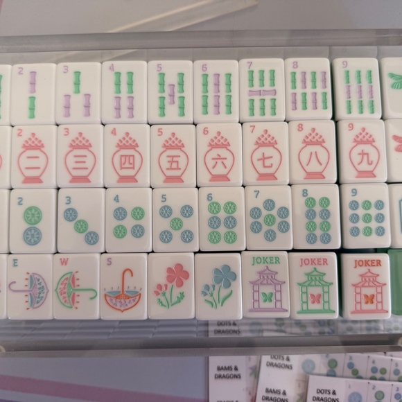 Bam! Let's Mahjong Garden Party Tiles and Mat - Picture 3 of 9